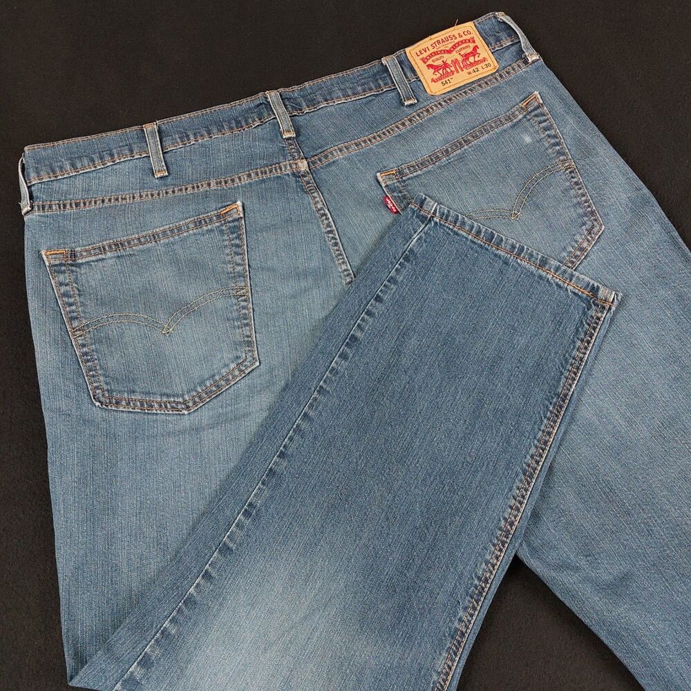 Levi's 541 Athletic Fit Jeans Men's 42x30 (Fit 42x28.5) Blue Natural Fade